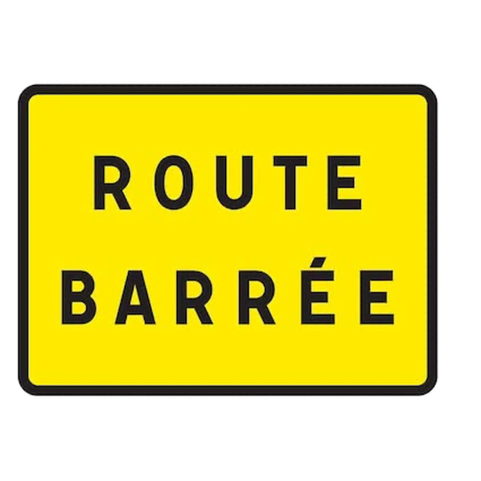 Panneau de chantier KC1 — Route barrée — réf. SC-KC1