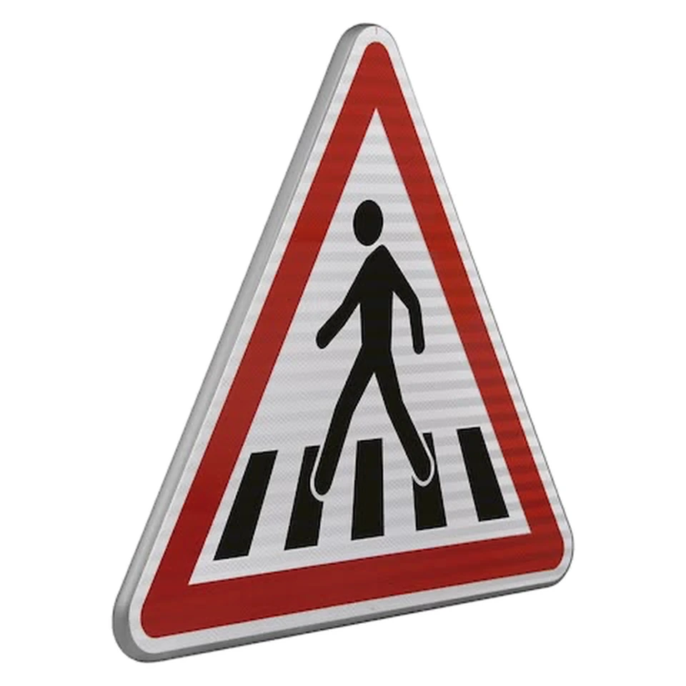 Panneau A13b — Passage pour piétons — réf. SR-A13b