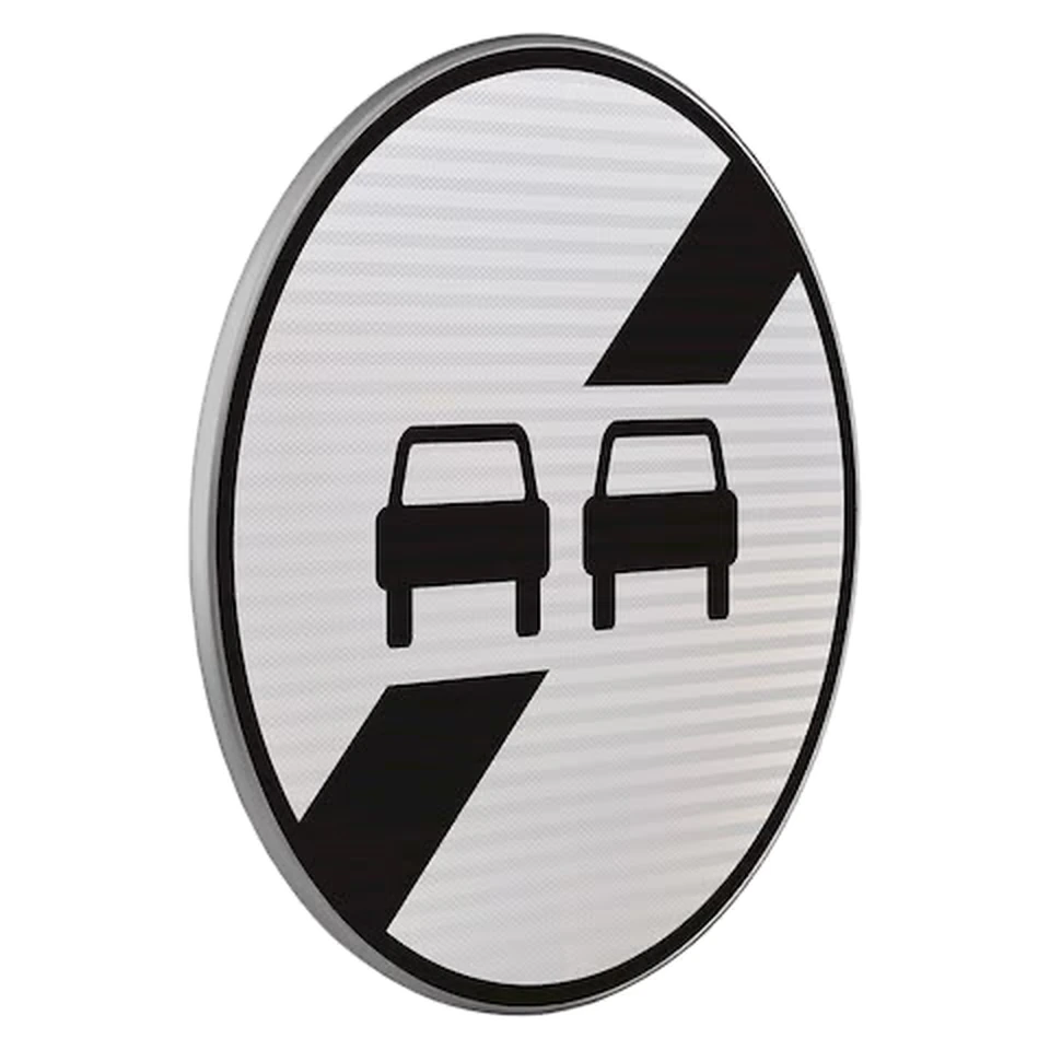 Panneau B34 — Fin d'interdiction de dépasser — réf. SR-B34