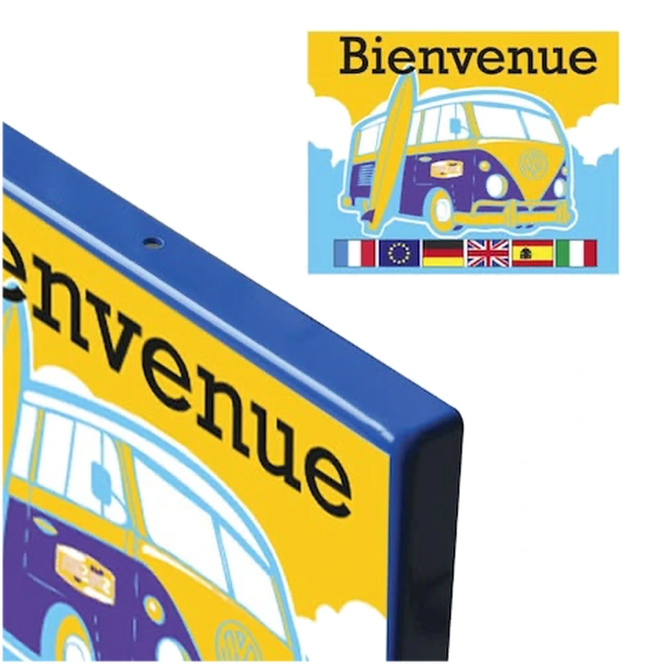 Plaque de rue émaillée à décor — réf. SU-P-DECOR